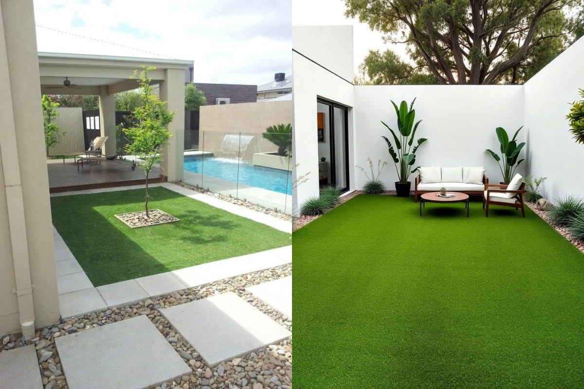 Backyard_grass_pathways_installation_dubai_white_stone