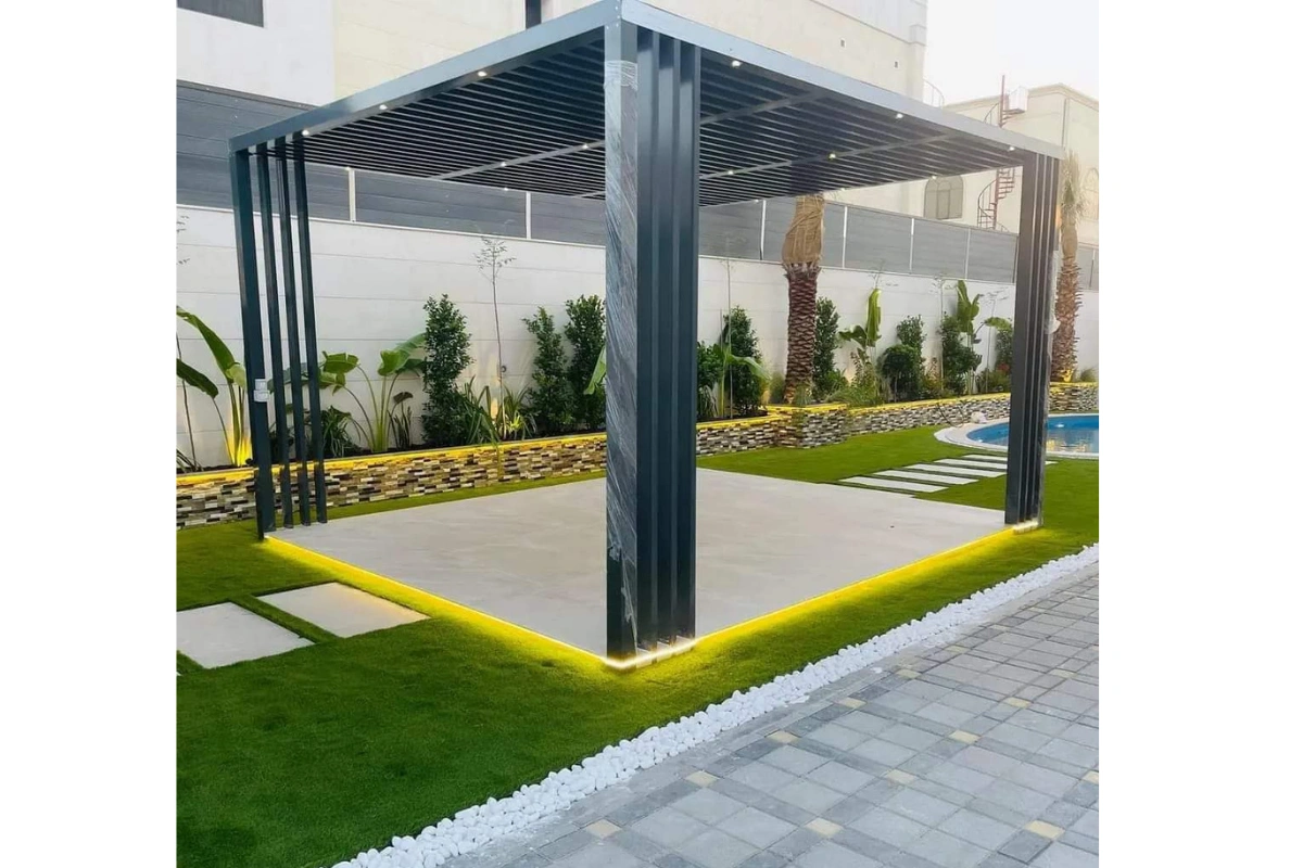 Pergola_with_tiles_installation_alwardalandscaping