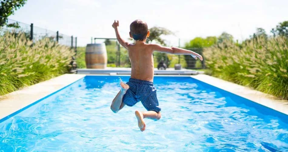 One boy in Pool, Swimming pool cleaning service in Dubai