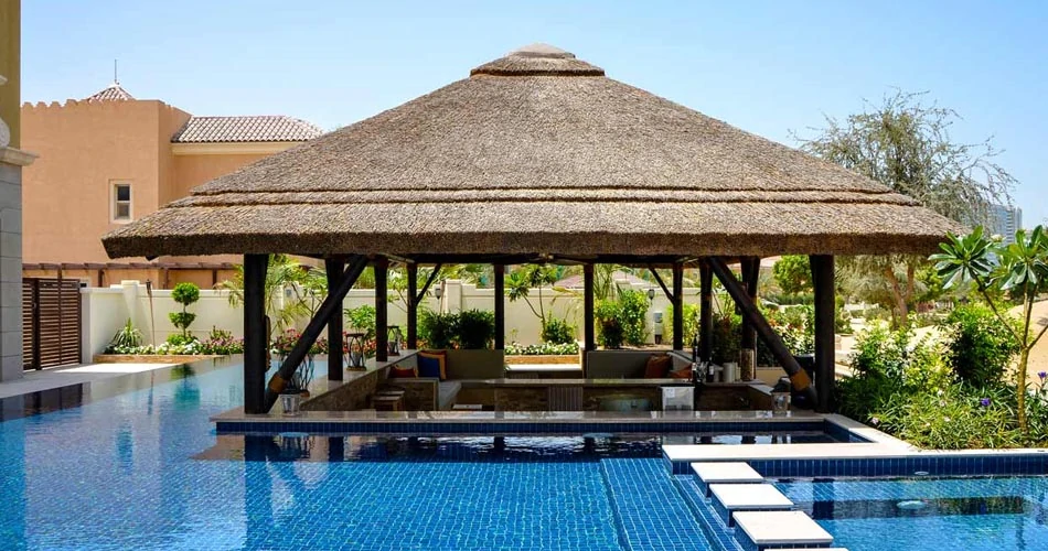 Poolside Gazebo and sitting area